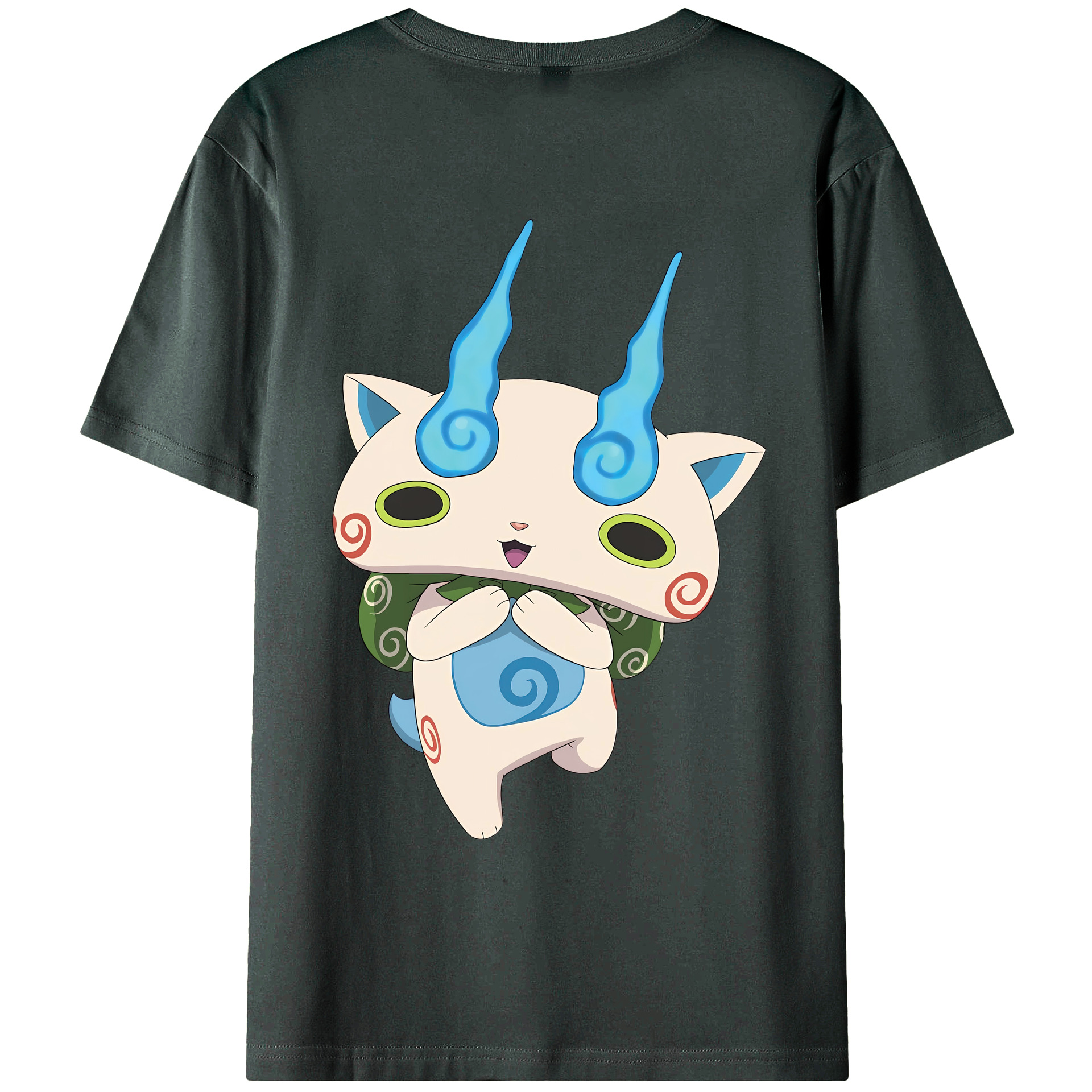 （画像用） 妖怪ウォッチ Yo-kai Watch 綿100％ メンズ半袖Tシャツ（バックプリント） 通気性